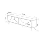 Mourah Dune Tv Stand Up To 70 Inches With Storage - White - 2 Years Warranty