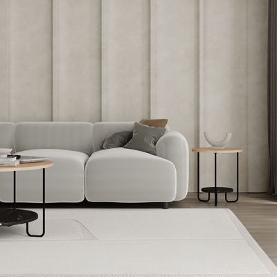 Mourah Corro Side Table Oak/Black Marble - 2 Years Warranty