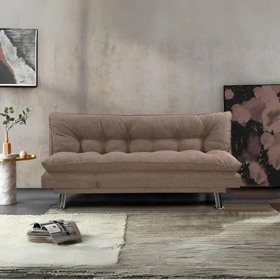 PUKKA Sofa Cum Bed I Sleeping Fabric Sofa I Three Seat Sofabed I Modern Design Living Room Sofa Color (BROWN)