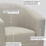 Off White Fabric Single Seater Sofa -Comfortable & Stylish Seater Sofa For Living Room Or Bedroom
