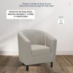 Off White Fabric Single Seater Sofa -Comfortable & Stylish Seater Sofa For Living Room Or Bedroom