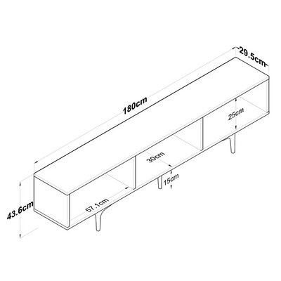 Home Canvas LuxeVision Upto 70 inch White & Black TV Unit Console Table - Image 2