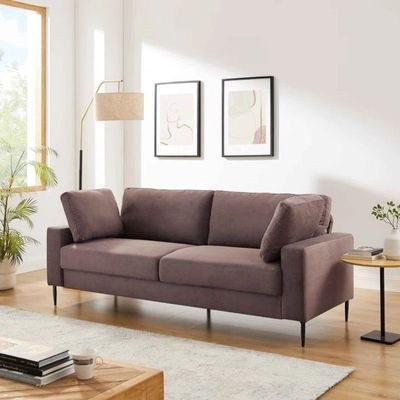 Jeses 3 Seater Fabric Sofa| CHOCOLATE - Image 2