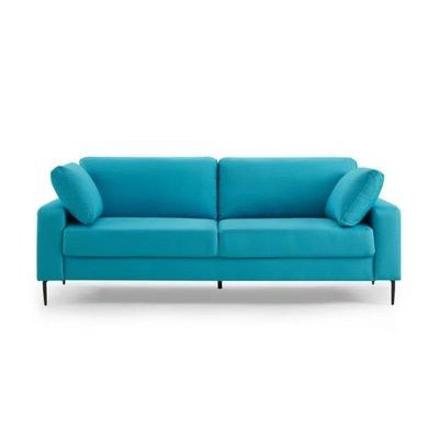 Jeses 3 Seater Fabric Sofa| TURQUOISE - Image 3