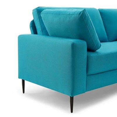 Jeses 3 Seater Fabric Sofa| TURQUOISE - Image 5