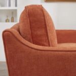 Azriah 3 Seater Fabric Sofa| ORANGE