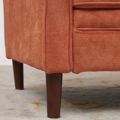 Azriah 3 Seater Fabric Sofa| ORANGE - Image 4
