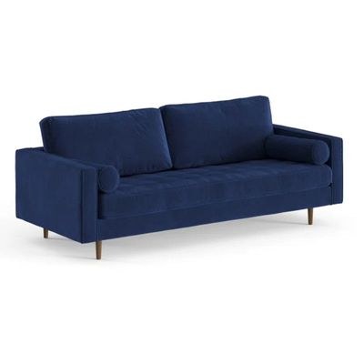 Geo 3 Seater Fabric Sofa| BLUE - Image 2