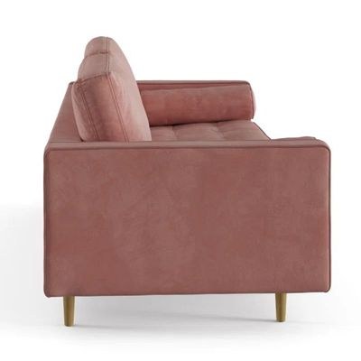 Geo 3 Seater Fabric Sofa| BLUSH - Image 3