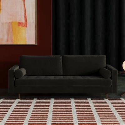 Geo 3 Seater Fabric Sofa| SMOKE - Image 2