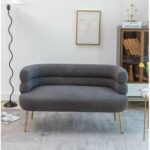 Demetrius 2 Seater Teddy Fabric Sofa| GREY