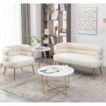Demetrius 2 Seater Fabric Sofa| BEIGE