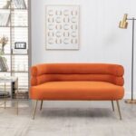 Demetrius 2 Seater Fabric Sofa| ORANGE