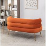 Demetrius 2 Seater Fabric Sofa| ORANGE