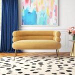Demetrius 2 Seater Fabric Sofa| YELLOW