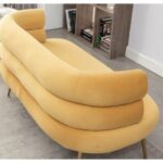 Demetrius 2 Seater Fabric Sofa| YELLOW