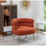 Demetrius 1 Seater Teddy Fabric Sofa| ORANGE