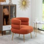 Demetrius 1 Seater Teddy Fabric Sofa| ORANGE