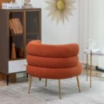 Demetrius 1 Seater Teddy Fabric Sofa| ORANGE