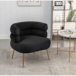 Demetrius 1 Seater Fabric Sofa| BLACK