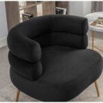 Demetrius 1 Seater Fabric Sofa| BLACK