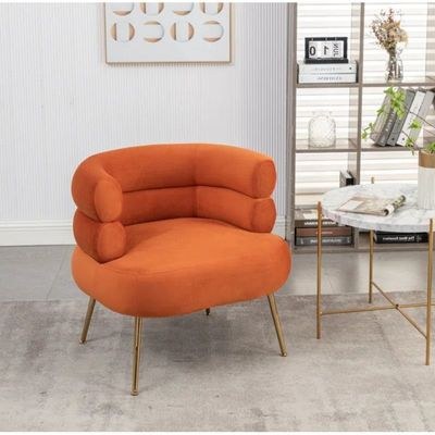 Demetrius 1 Seater Fabric Sofa| ORANGE - Image 2