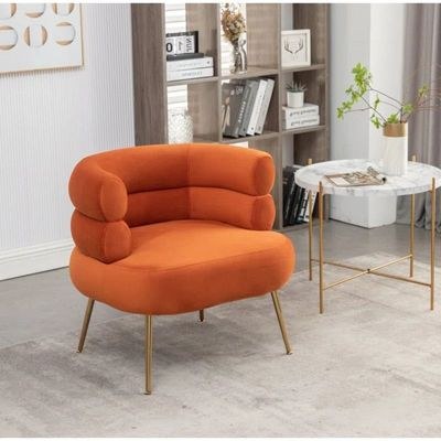 Demetrius 1 Seater Fabric Sofa| ORANGE - Image 3