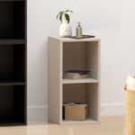 Mahmayi Wooden Storage Display Shelves 2-Tier Freestanding, Box Shelves, Top Shelf for Decoration Ideal for Storing and Displaying your possessions - Light Grey