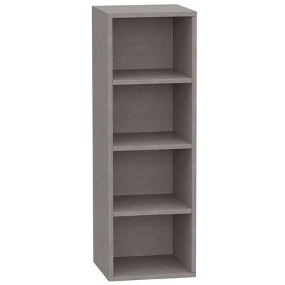 Mahmayi Wooden Storage Display Shelves 4-Tier Freestanding, Box Shelves, Top Shelf for Decoration Ideal for Storing and Displaying your possessions - Light Concrete - Image 2