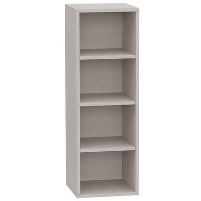 Mahmayi Wooden Storage Display Shelves 4-Tier Freestanding, Box Shelves, Top Shelf for Decoration Ideal for Storing and Displaying your possessions - Light Grey - Image 2