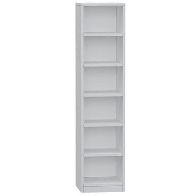 Mahmayi Wooden Storage Display Shelves 6-Tier Freestanding, Box Shelves, Top Shelf for Decoration Ideal for Storing and Displaying your possessions - White - Image 2
