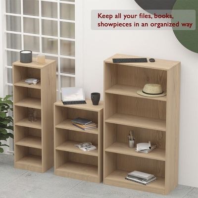 Mahmayi Wooden Storage Display Shelves 5-Tier Freestanding, Top Shelf for Decoration Ideal for Storing and Displaying your possessions - Light Imperia - Image 5