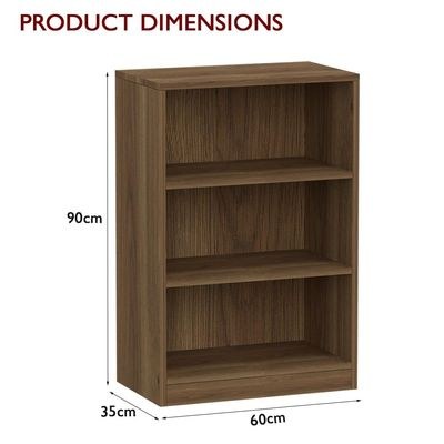 Mahmayi Wooden Storage Display Shelves 3-Tier Freestanding, Top Shelf for Decoration Ideal for Storing and Displaying your possessions - Zabrano - Image 3