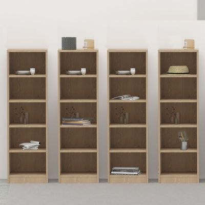 Mahmayi Wooden Storage Display Shelves 5-Tier Freestanding, Top Shelf for Decoration Ideal for Storing and Displaying your possessions - Light Imperia - Image 3