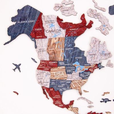 Enjoy The Wood 3D Wooden World Map Wall Decor, Boho Style Travel Wall Art for Home and Office, Premium Gift Idea for Wedding, Housewarming and Anniversary UAE – Boho XXL (300 x 175 cm) - Image 2