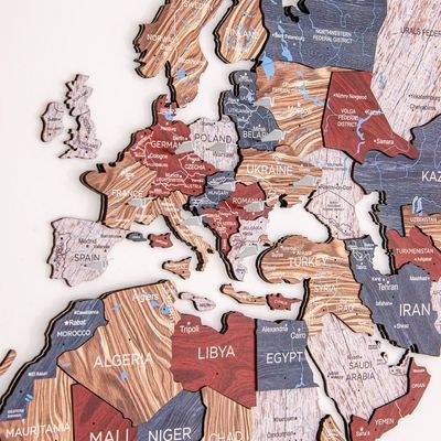 Enjoy The Wood 3D Wooden World Map Wall Decor, Boho Style Travel Wall Art for Home and Office, Premium Gift Idea for Wedding, Housewarming and Anniversary UAE – Boho XXL (300 x 175 cm) - Image 5