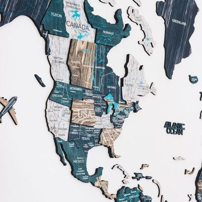 Enjoy The Wood 3D Wooden World Map Wall Decor, Mystery Dark Tone Travel Wall Art for Home and Office, Premium Gift Idea for Anniversary, Wedding and Special Occasions UAE – Mystery L (150 x 90 cm) - Image 2