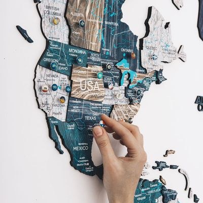 Enjoy The Wood 3D Wooden World Map Wall Decor, Mystery Dark Tone Travel Wall Art for Home and Office, Premium Gift Idea for Anniversary, Wedding and Special Occasions UAE – Mystery L (150 x 90 cm) - Image 5