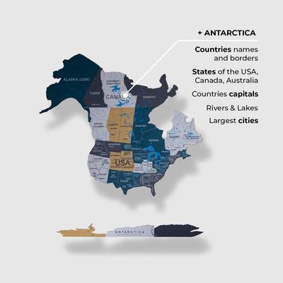 Enjoy The Wood Wooden World Map Wall Decor, Country Style Travel Wall Art for Home and Kids Room, Unique Gift Idea for Boys, Girls, Son and Daughter, Birthday UAE – Country S (73 x 49 cm) - Image 5