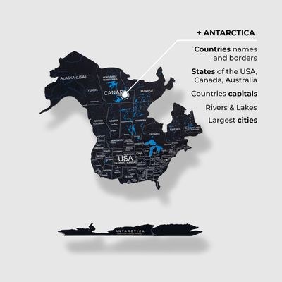 Enjoy The Wood Wooden World Map Wall Decor, Midnight Dark Tone Wall Art for Home and Kids Room, Stylish Gift Idea for Boys, Girls, Son and Daughter, Birthday UAE – Midnight L (150 x 90 cm) - Image 5