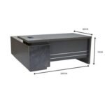 Tobago Workstation Office Table – 180 cm Coffee