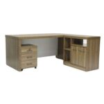 Urbana Workstation Office Table – 160 cm Grey Walnut