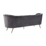 Tiberius 3 Seater Fabric Sofa Metal Leg Comfortable Seating Ideal for Living Room-Grey