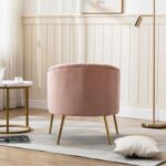 Murrow 1 Seater Fabric Sofa Metal Leg Comfortable Seating Ideal for Living Room-Pink