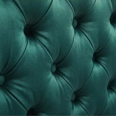 Shawn 2 Seater Fabric Sofa Wood Leg Comfortable Seating Ideal for Living Room - Green - Image 3