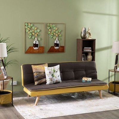 Sarantino 3 Seater Sofa Bed - Brown - Sofa Cum Bed - Image 2