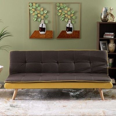 Sarantino 3 Seater Sofa Bed - Brown - Sofa Cum Bed - Image 3