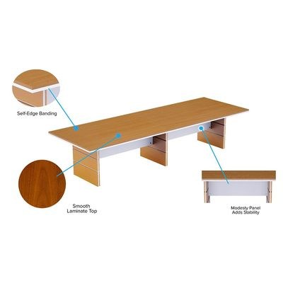 Mahmayi Zelda N31E-36 Conference Table Walnut - Image 3