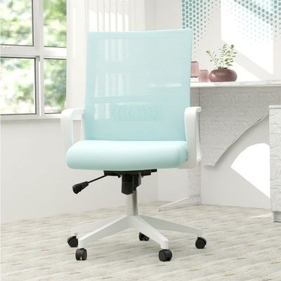 Mahmayi TJ HY-690W Medium Back Mesh Chair White - Image 2