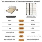 Light Modern Bed with Spring Mattress Upholstered Fleece Fabric High End Headboard for Bedroom - Super King Size 200*200